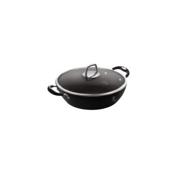   Berlinger Haus Black Professional Line lábas titán bevonattal, szilikon fogókkal, fedővel, 28 cm