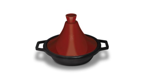 Berlinger Haus Metallic Burgundy Line tajine edény öntöttvasból, márvány bevonattal, zománcozott tet