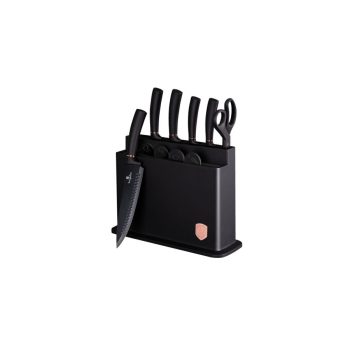   Berlinger Haus Black Rose Collection 11 részes késkészlet vágódeszkákkal és állvánnyal