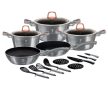Berlinger Haus Moonlight Collection 17 részes edénykészlet titán bevonattal