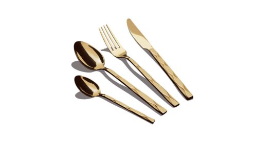 Berlinger Haus 6 személyes rozsdamentes acél evőeszköz készlet különleges mintával pezsgő színben