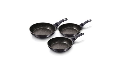 Berlinger Haus Carbon Pro Collection 3 részes univerzális serpenyőkészlet márvány bevonattal