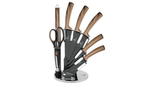 Berlinger Haus Ebony Maple Line 8 részes késkészlet gyémánt bevonattal, állvánnyal