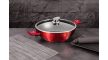 Berlinger Haus Metallic Burgundy Line wok fedővel, márvány bevonattal, metál külső bevonattal, 30 cm