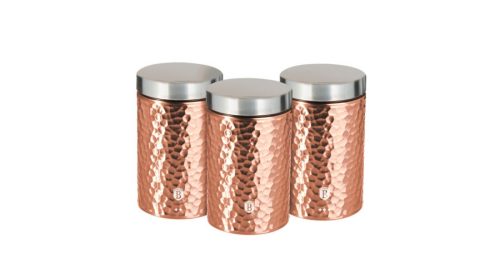 Berlinger Haus Shine Basalt Collection 3 db-os tárolódoboz készlet különleges külső bevonattal, rose