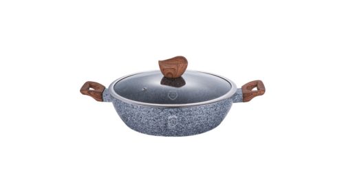 Berlinger Haus Forest Line lábas kő hatású márvány bevonattal, fedővel, 28 cm