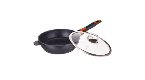 Berlinger Haus Granit Diamond Line mély serpenyő márvány bevonattal, levehető nyéllel és fedővel