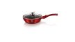Berlinger Haus Metallic Burgundy Line mély serpenyő márvány bevonattal, fedővel, 24 cm
