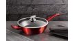 Berlinger Haus Metallic Burgundy mély serpenyő márvány bevonattal, fedővel, 32 cm