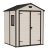 Manor 6x5 DD műanyag kerti tároló ház beige-barna
