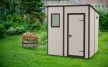 Manor Pent 6x6 műanyag kerti tároló ház beige-barna