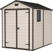 Manor 6x8 DD műanyag kerti tároló ház beige-barna