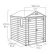 Manor 6x8 DD műanyag kerti tároló ház beige-barna