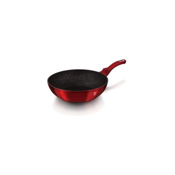   Berlinger Haus Metallic Burgundy Line wok márvány bevonattal, 28 cm