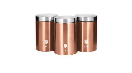 Berlinger Haus Metallic Rosegold Line 3 db-os konyhai tárolódoboz készlet