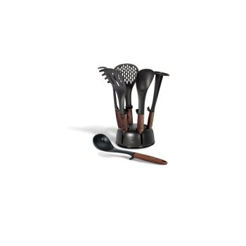   Berlinger Haus Ebony Rosewood Line 7 részes nylon konyhai eszköz készlet állvánnyal