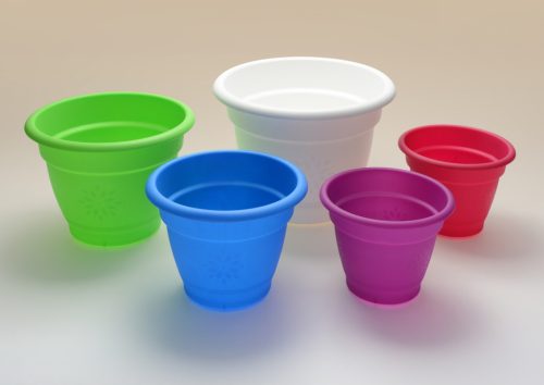Műanyag kerti Virágcserép Sydney Dekor Színes 38 cm