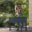 Alfresco műanyag kerti virágágyás antracit szürke