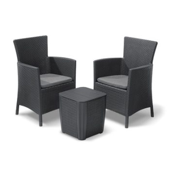   Iowa Balcony műanyag kerti balcony szett grafit - hűvös szürke