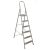 Hat lépcsős acél háztartási létra szürke 216