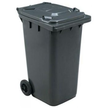 Műanyag kerti hulladékgyüjtő kerekes 120 Literes szürke