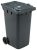 Műanyag kerti hulladékgyüjtő kerekes 120 Literes szürke