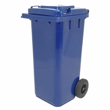 Műanyag kerti hulladékgyüjtő kerekes 120 Literes kék