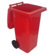 Műanyag kerti hulladékgyüjtő kerekes 120 Literes piros