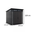 Cortina 7x7 műanyag kerti tároló ház barnás szürke - antracit