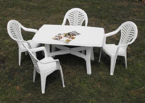 Rodoc műanyag kerti fehér szett