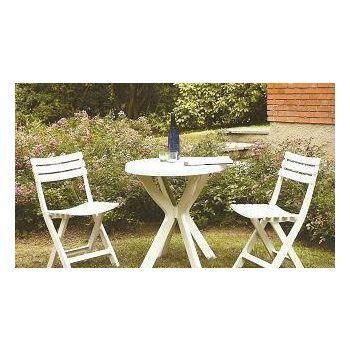 Bistro műanyag kerti fehér balcony szett