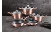 Berlinger Haus Metallic Rosegold Line 10 részes edénykészlet márvány bevonattal