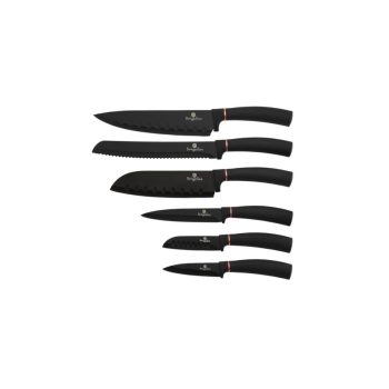   Berlinger Haus Black Rose Collection 6 db-os rozsdamentes acél késkészlet márvány bevonattal