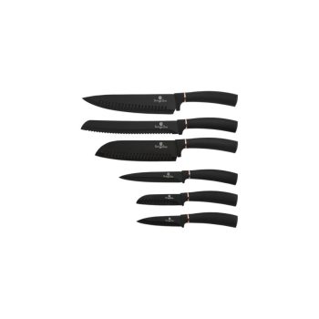   Berlinger Haus Black Rose Collection 6 db-os rozsdamentes acél késkészlet tapadásmentes bevonattal
