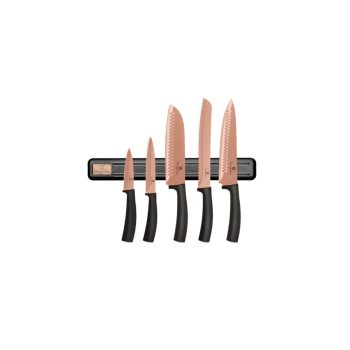   Berlinger Haus Metallic Rosegold Line 6 részes rozsdamentes acél késkészlet titán bevonattal, mágnes
