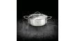 Berlinger Haus Silver Jewellery Collection rozsdamentes acél lábas hőálló üveg fedővel, 24 cm