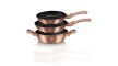 Berlinger Haus Metallic Rosegold Line 3 részes edénykészlet márvány bevonattal