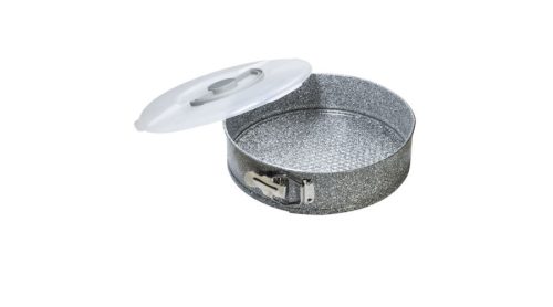 Berlinger Haus Stone Touch Line csatos kerek tortasütő tapadásmentes bevonattal, fedővel, szürke