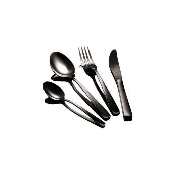   Berlinger Haus Royal Black Collection 6 személyes rozsdamentes acél evőeszköz készlet, tükörfénnyel,
