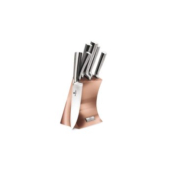   Berlinger Haus Metallic Line 6 részes rozsdamentes acél késkészlet, metál állvánnyal, rosegold