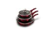 Berlinger Haus Metallic Burgundy Line 6 részes serpenyőkészlet márvány bevonattal, fedővel, burgundy