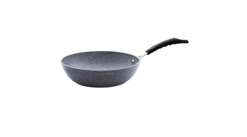 Wok kő hatású márvány bevonattal, hőálló szilikonos nyéllel, 28 cm