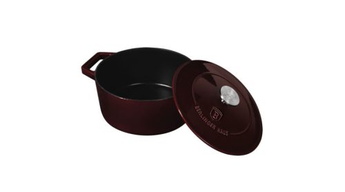 Berlinger Haus Metallic Burgundy Line öntöttvas magas lábas fedővel, 24 cm, burgundy