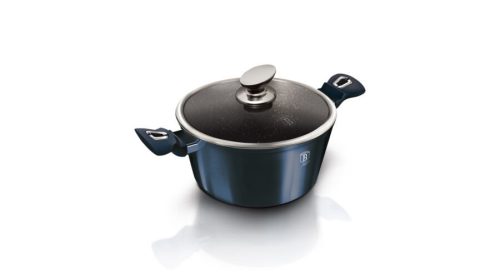 Berlinger Haus Metallic Aquamarine Line magas lábas márvány bevonattal, fedővel, 24 cm