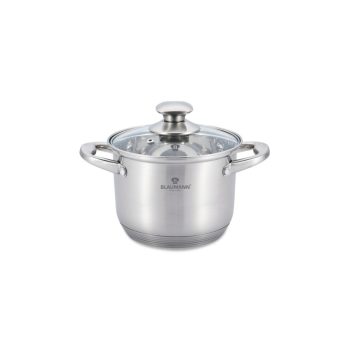   Blaumann Gourmet lábas fedővel, rozsdamentes acél 20 cm, 4,3 literes