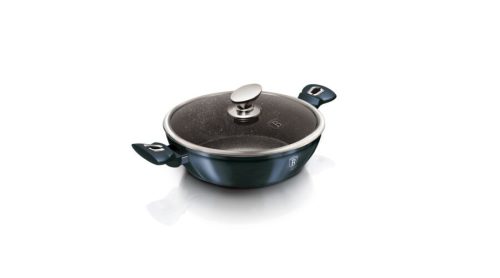 Berlinger Haus Metallic Aquamarine Line lábas márvány bevonattal, fedővel, 28 cm