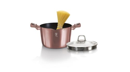 Berlinger Haus I-Rose Collection tészta- és rizsfőző fazék titán bevonattal, fedővel, 24 cm