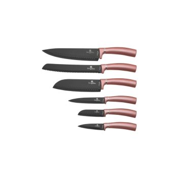   Berlinger Haus I-Rose Collection 6 db-os késkészlet tapadásmentes bevonattal, mágneszáras dobozban