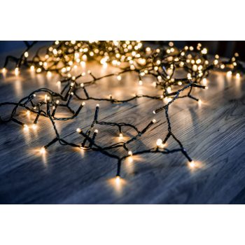 Basic kültéri LED fényfüzér 180 db meleg fehér LED-del