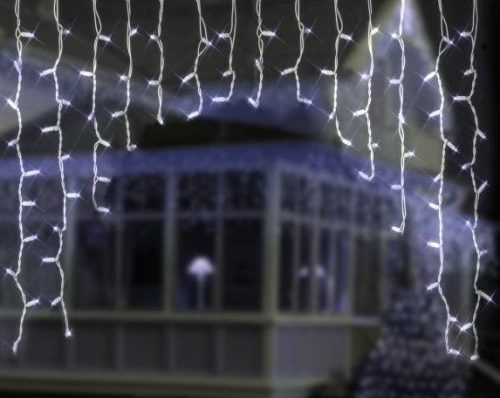 Kültéri Fényív LED fényfüggöny, 200 LED, hideg fehér